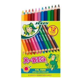 Kredki duże dla dzieci X-Big 12 kolorów - Jolly 3+