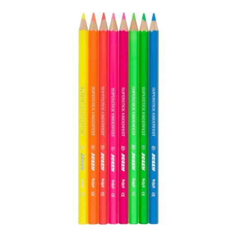 Kredki neonowe Jolly Supersticks 8 szt. - kolorowe dla dzieci 3+