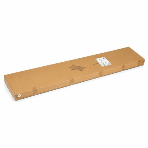 Łóżko metalowe 135x190 cm ze stelażem i zagłówkiem minimalistyczna czarna rama ModernHome