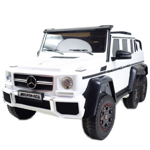 MEGA POJAZD- ORYGINALNY MERCEDES G63, NAPĘD 6X6, MIĘKKIE KOŁA, MIĘKKIE SIEDZENIE, SIEDZENIE DLA RODZICA, 12v14AH/ABL-1801