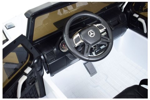 MEGA POJAZD- ORYGINALNY MERCEDES G63, NAPĘD 6X6, MIĘKKIE KOŁA, MIĘKKIE SIEDZENIE, SIEDZENIE DLA RODZICA, 12v14AH/ABL-1801