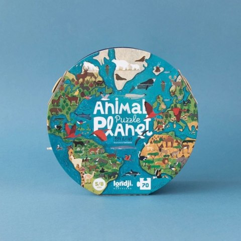 Puzzle tekturowe Animal Planet 70 el. z grą - Londji 5+