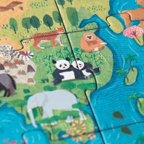 Puzzle tekturowe Animal Planet 70 el. z grą - Londji 5+