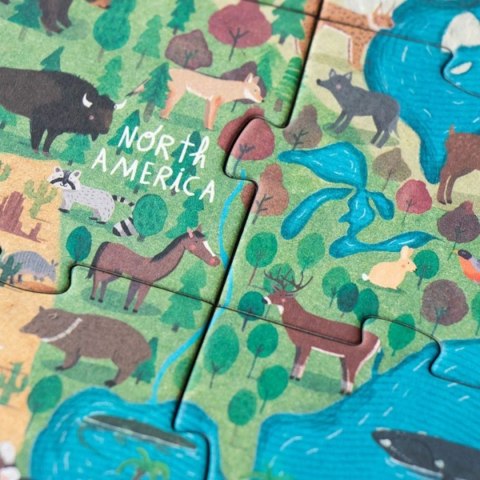 Puzzle tekturowe Animal Planet 70 el. z grą - Londji 5+