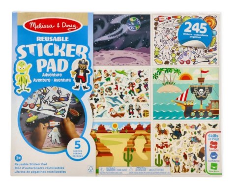 Zestaw kreatywny 245 naklejek - Przygoda - Melissa&Doug 3+