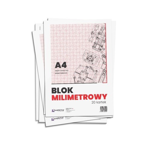Blok milimetrowy A4/20K 80g (10szt)