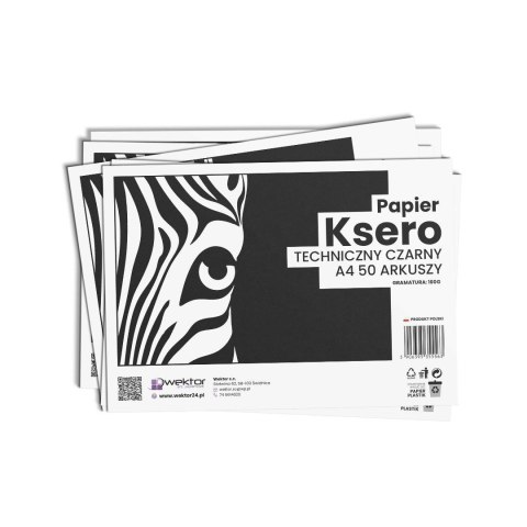 Papier ksero techniczny A4/50K czarny 160g