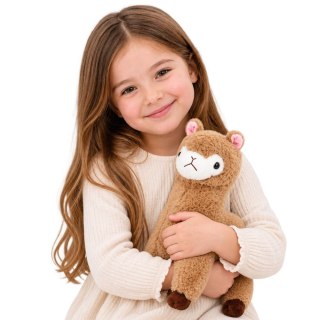 Pluszowa Alpaka Lama Maskotka Przytulanka Miękkie Futerko Beżowa 28 cm