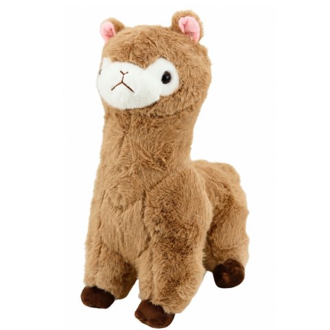 Pluszowa Alpaka Lama Maskotka Przytulanka Miękkie Futerko Beżowa 28 cm