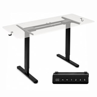 Stelaż biurka elektryczny regulacja wysokości 72-120 cm blat do 160 cm czarny ModernHome