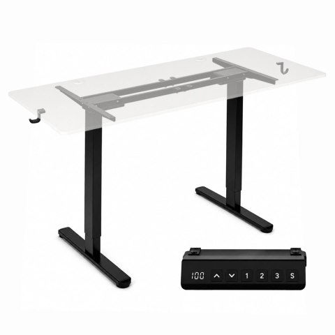 Stelaż biurka elektryczny regulacja wysokości 72-120 cm blat do 160 cm czarny ModernHome