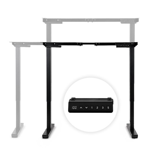 Stelaż biurka elektryczny regulacja wysokości 72-120 cm blat do 160 cm czarny ModernHome