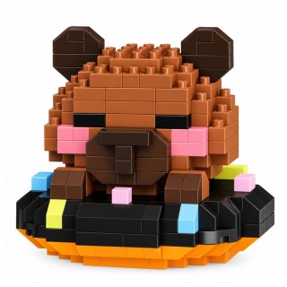 Klocki Konstrukcyjne Figurka Mini Kapibara Na Pączku Brązowa 306 el.