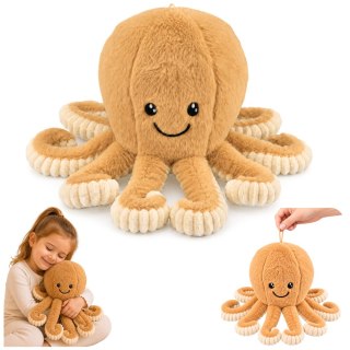 Pluszowa Ośmiornica Maskotka Przytulanka Sprężyste Macki Beżowa 30 cm