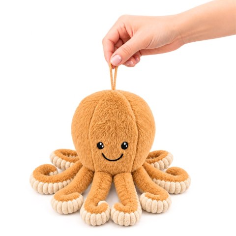 Pluszowa Ośmiornica Maskotka Przytulanka Sprężyste Macki Beżowa 30 cm
