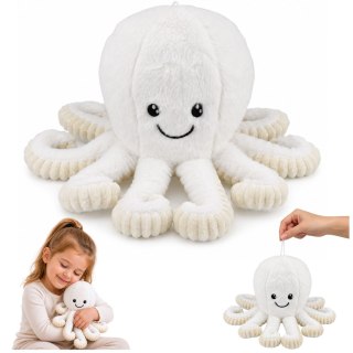 Pluszowa Ośmiornica Maskotka Przytulanka Sprężyste Macki Biała 30 cm