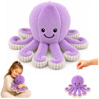 Pluszowa Ośmiornica Maskotka Przytulanka Sprężyste Macki Fioletowa 30 cm