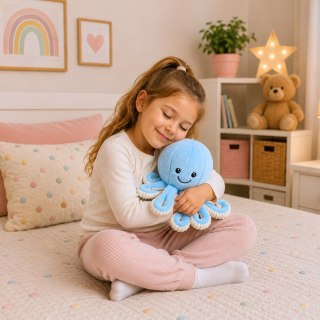 Pluszowa Ośmiornica Maskotka Przytulanka Sprężyste Macki Niebieska 30 cm