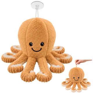 Pluszowa Ośmiornica Maskotka Przytulanka Z Przyssawką Beżowa 16 cm
