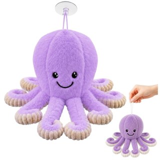 Pluszowa Ośmiornica Maskotka Przytulanka Z Przyssawką Fioletowa 16 cm