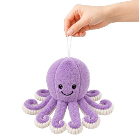 Pluszowa Ośmiornica Maskotka Przytulanka Z Przyssawką Fioletowa 16 cm