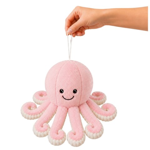 Pluszowa Ośmiornica Maskotka Przytulanka Z Przyssawką Różowa 16 cm