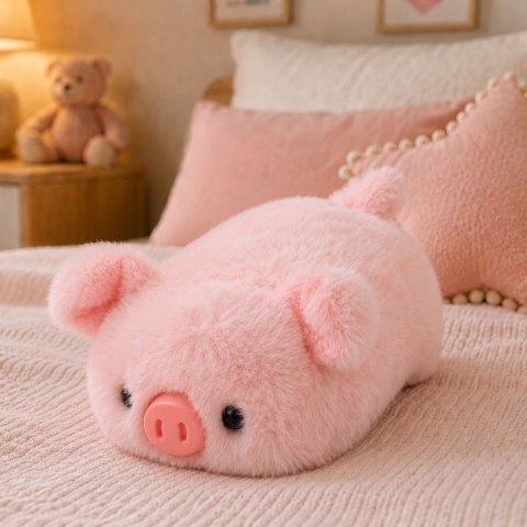 Pluszowa Świnka Maskotka Miękka Przytulanka Różowa 16 cm