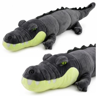 Pluszowy Krokodyl Maskotka Przytulanka Realistyczny Szary 90 cm