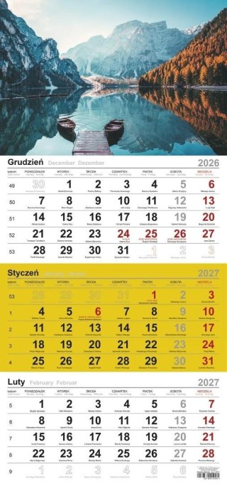 Kalendarz 2027 trójdzielny Przystań