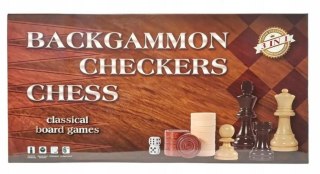 Zestaw gier 3w1 szachy, warcaby, backgammon