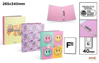 Segregator 4-ringowy 265x340mm Emoji MIX