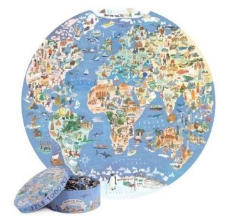 Puzzle 1000el Mapa Świata 4w1