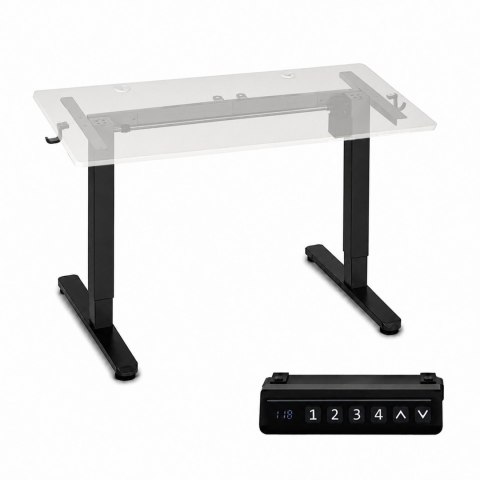 Stelaż biurka elektryczny regulacja wysokości 72-118 cm blat do 160 cm czarny ModernHome