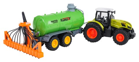 Traktor z Zielonym Beczkowozem R/C 1:24