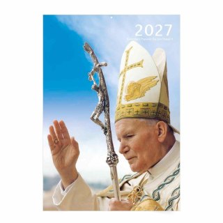 Kalendarz 2027 A4 ścienny Papieski