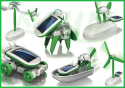 zabawka solarna 6w1: pies, auto, wentylator, poduszkowiec, samolot, łódka solar kit 6w1