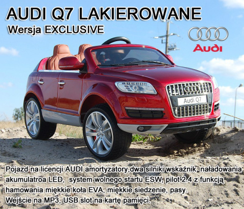 ORYGINALNE AUDI Q7 DWA SILNIKI, AMORTYZATORY PILOT, LICENCJA, LAKIER