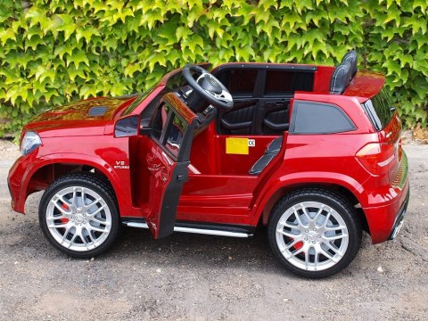 MERCEDES GLS 63, 4 SILNIKI, 2X12 V, MIĘKKIE KOŁA, MIĘKKIE SIEDZENIE DLA 2 DZIECI/HL228