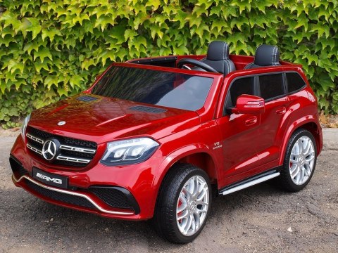 MERCEDES GLS 63, 4 SILNIKI, 2X12 V, MIĘKKIE KOŁA, MIĘKKIE SIEDZENIE DLA 2 DZIECI/HL228