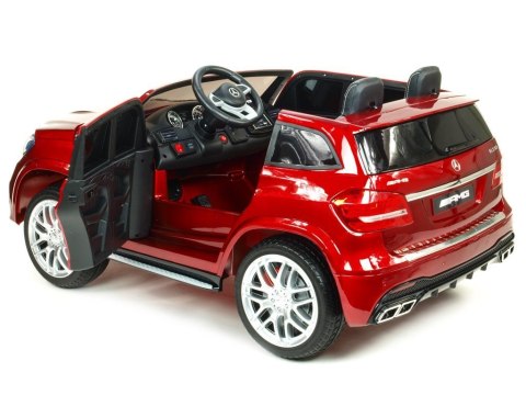 MERCEDES GLS 63, 4 SILNIKI, 2X12 V, MIĘKKIE KOŁA, MIĘKKIE SIEDZENIE DLA 2 DZIECI/HL228
