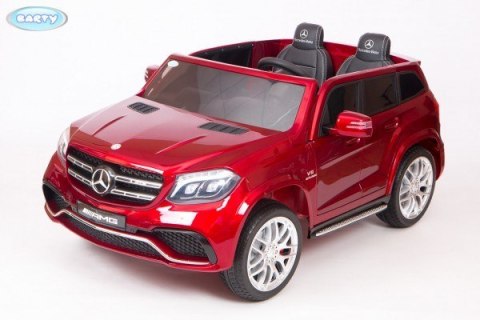 MERCEDES GLS 63, 4 SILNIKI, 2X12 V, MIĘKKIE KOŁA, MIĘKKIE SIEDZENIE DLA 2 DZIECI/HL228