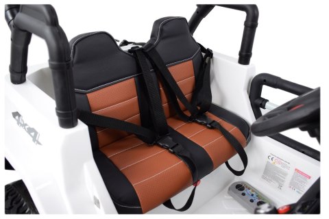 MEGA JEEP 4X4 Z REDUKTOREM NAPĘDU EXCLUSIVE, WOLNY START,MIĘKKIE KOŁA, 2x12V 10 Ah/WXE1688