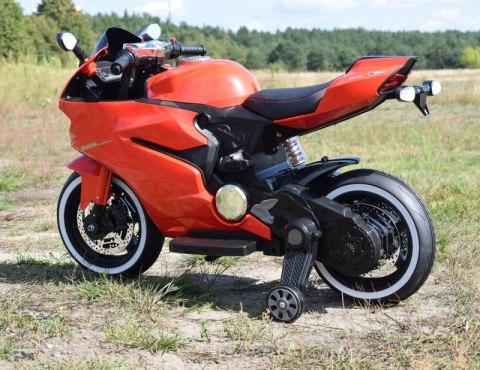 WIELKI MOTOR ŚCIGACZ PERFECT WOLNY START, ŚWIECĄCE, MIĘKKIE KOŁA/1628G