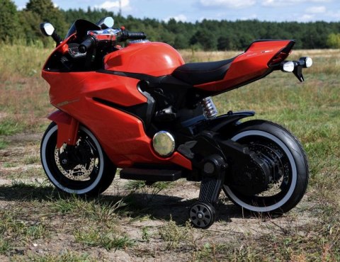 WIELKI MOTOR ŚCIGACZ PERFECT WOLNY START, ŚWIECĄCE, MIĘKKIE KOŁA/1628G