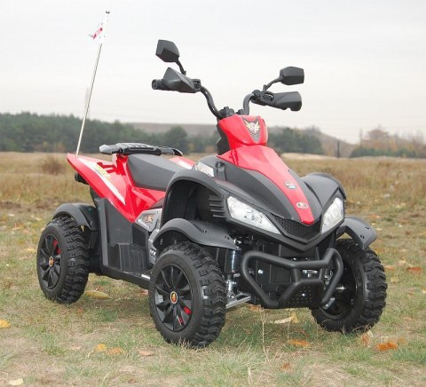 MEGA WIELKI QUAD DOOMA, AMORTYZATORY, MIĘKKIE KOŁA 12 V