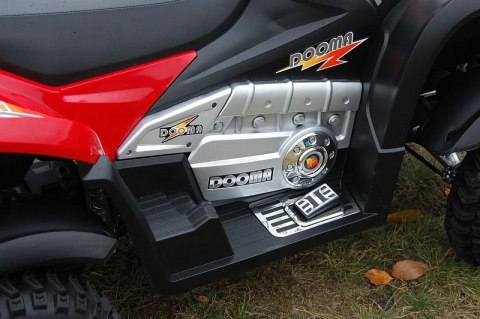 MEGA WIELKI QUAD DOOMA, AMORTYZATORY, MIĘKKIE KOŁA 12 V