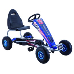 Gokart dla dzieci na pedały EVOQUE - jeździk dla dzieci 5-8 lat - szary -  Gokarty