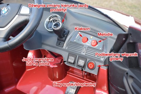 ORYGINALNE BMW X6 W NAJLEPSZEJ WERSJI,MIĘKKIE SIEDZENIE ,KOŁA EVA.,2.4 Ghz, LAKIER/JJ258