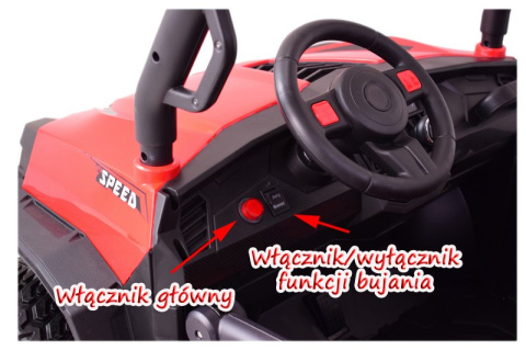 MEGA BUGGY UTV DLA 2 DZIECI, 4 SILNIKI, MIĘKKIE SIEDZENIE, MIĘKKIE KOŁA/7988-HIGH