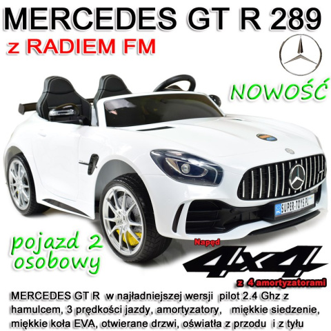 MERCEDES DWUOSOBOWY GT R, MIĘKKIE KOŁA EVA, MIĘKKIE SIEDZENIE FULL OPCJA/HL289